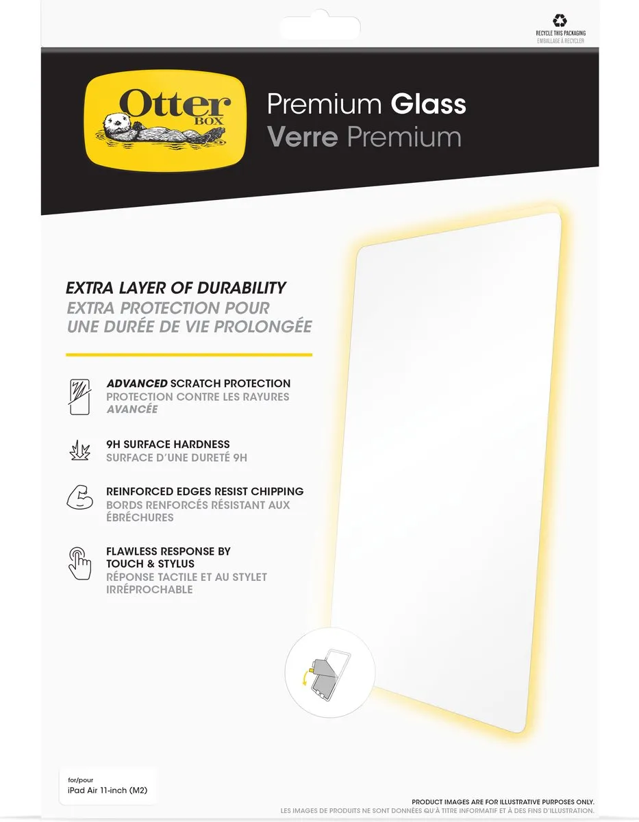 OtterBox Premium Glass Antimicrobial iPad Air 11" - Transparant