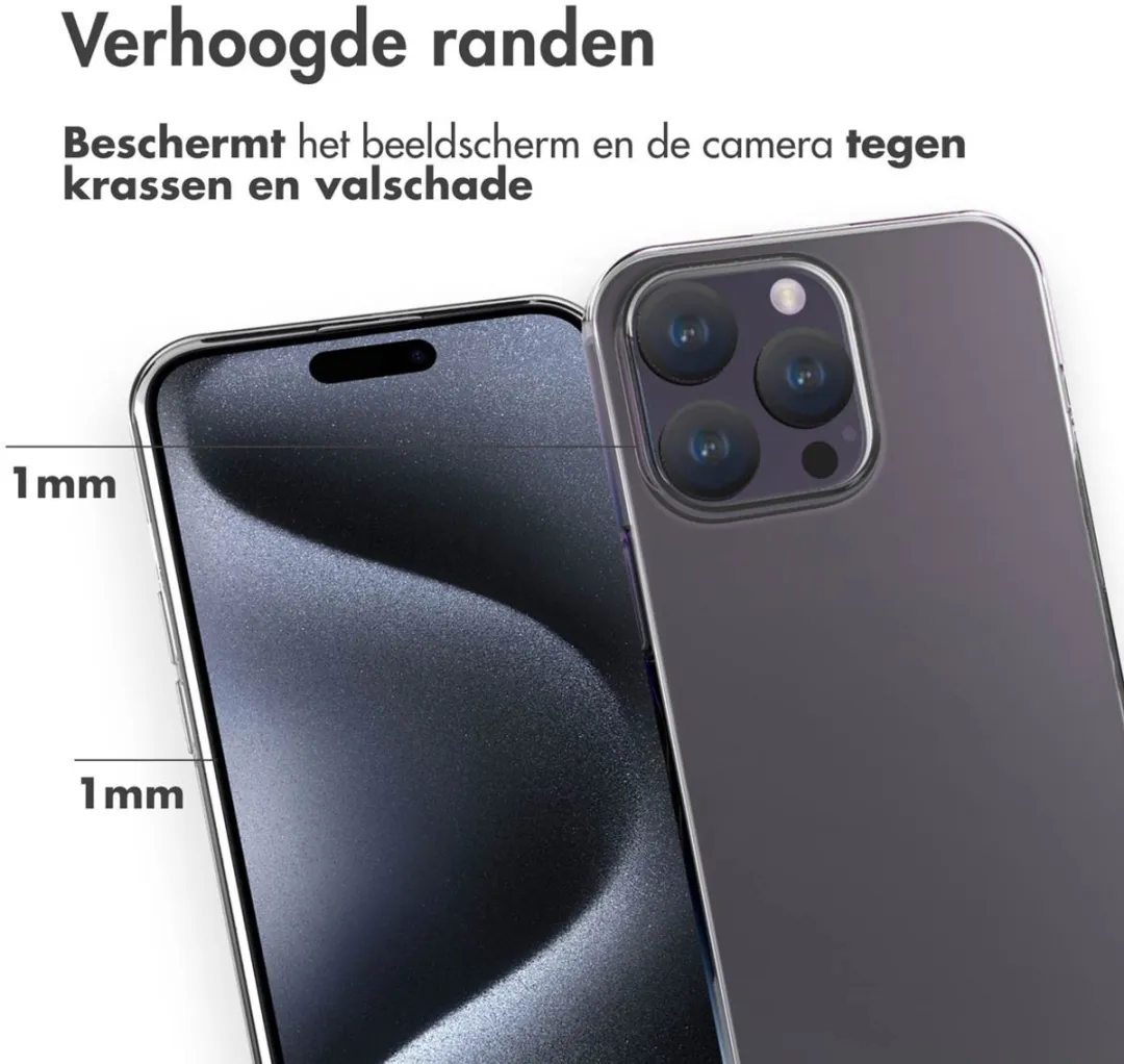 Accezz Hoesje iPhone 15 Pro Max - Transparant