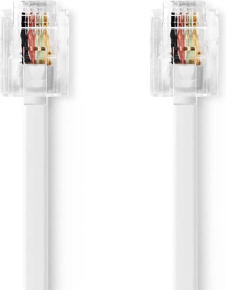 Nedis Telecomkabel TCGL90200WT100 RJ11 - 10m - Plat - Goud