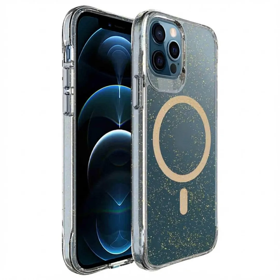 Imoshion Hoesje iPhone 12 Pro/12 - Glitter Goud - MagSafe