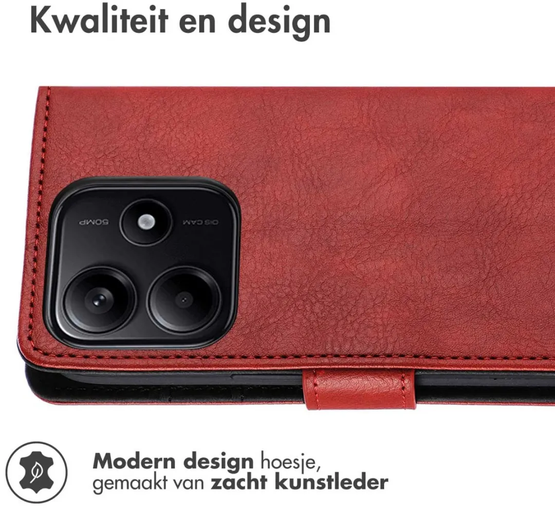 Imoshion Hoesje Xiaomi Redmi Note 14 5G - 3 Pasjes - Rood
