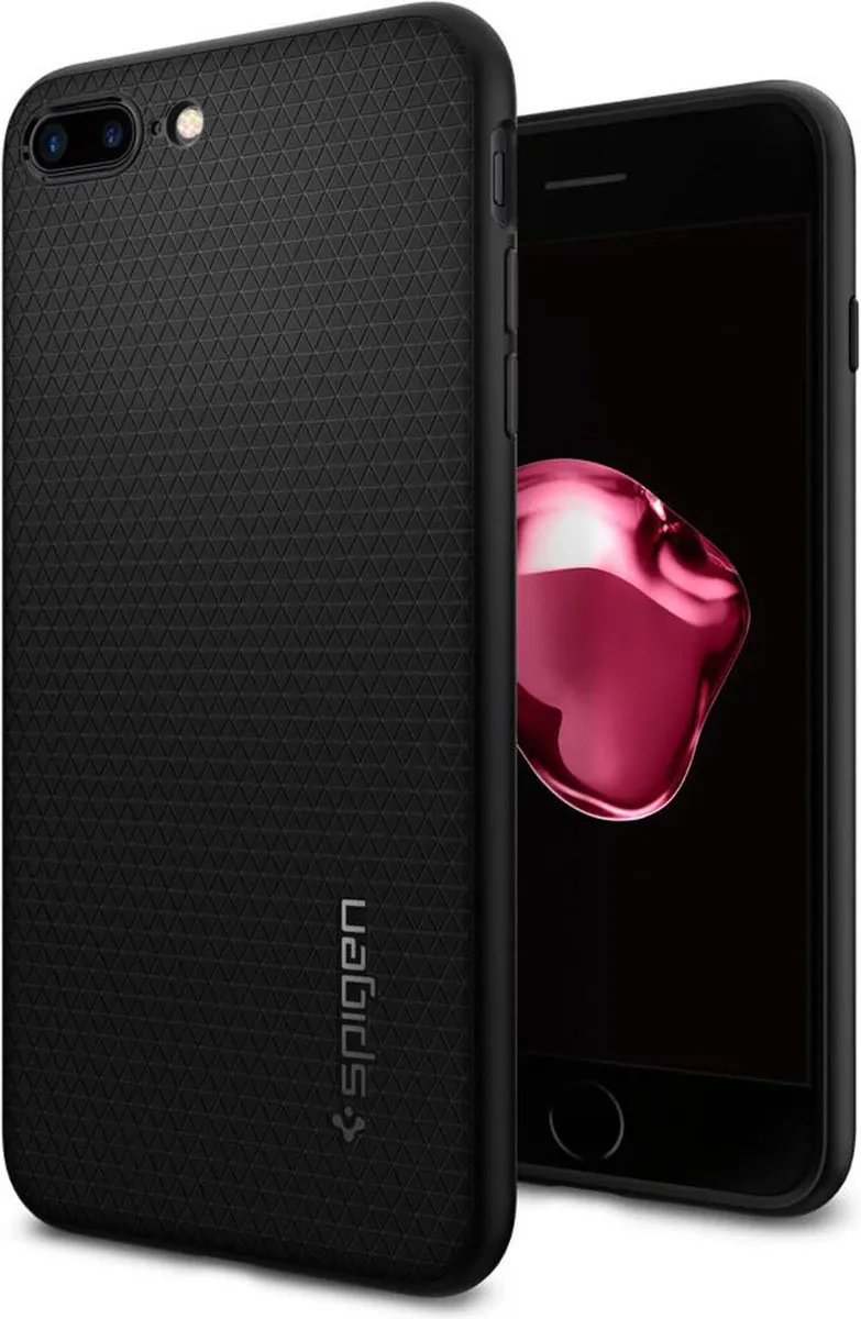 Spigen Liquid Air Hoesje iPhone 7 Plus 8 Plus - Zwart - afbeelding 2 van 6