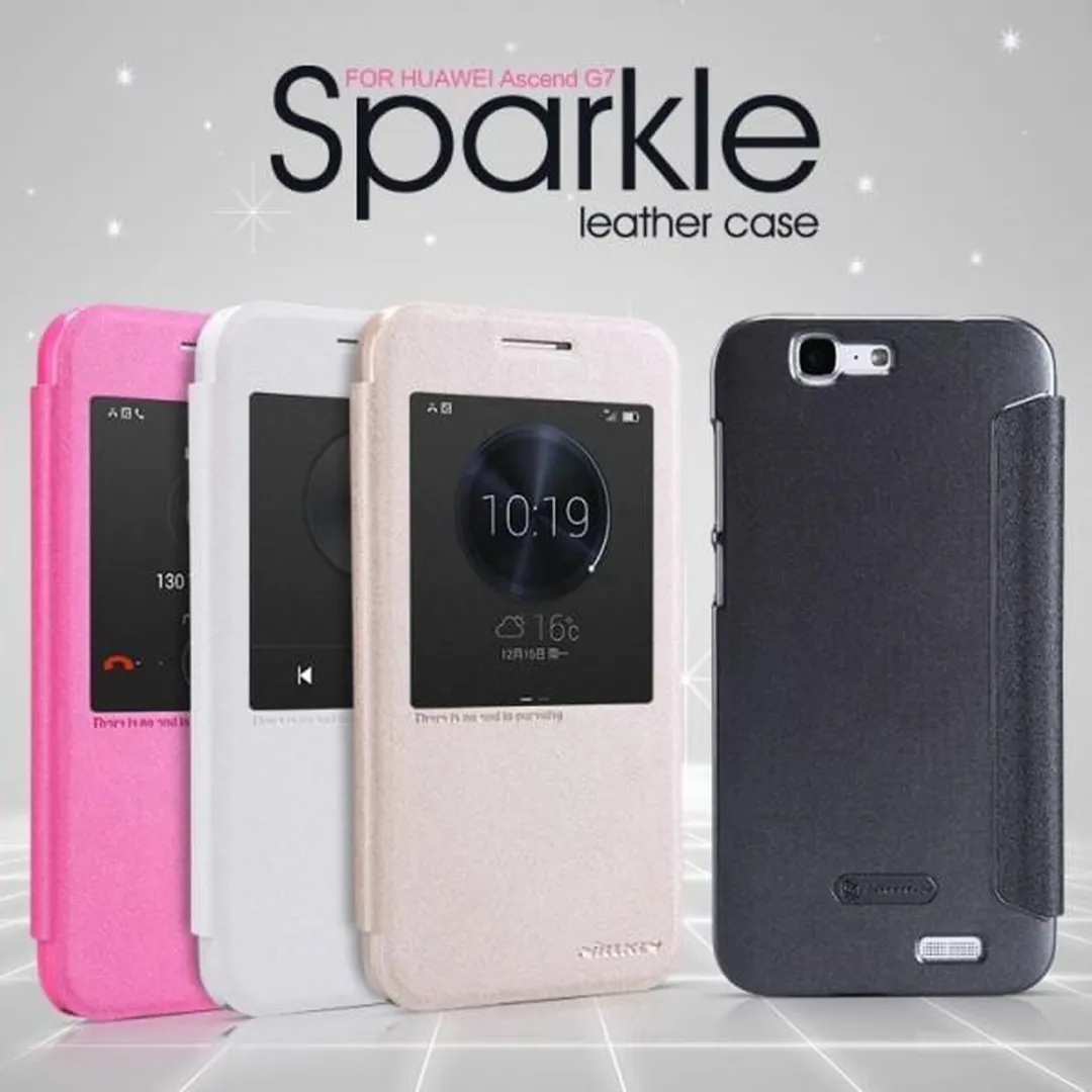 Nillkin Leather Case Huawei Ascend G7 Sparkle Series - Roze - afbeelding 5 van 5