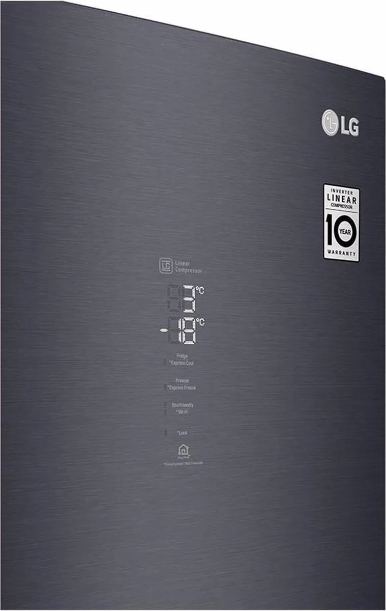 LG GBB92MCAXP Koel-vriescombinatie - 419L - Mat Zwart