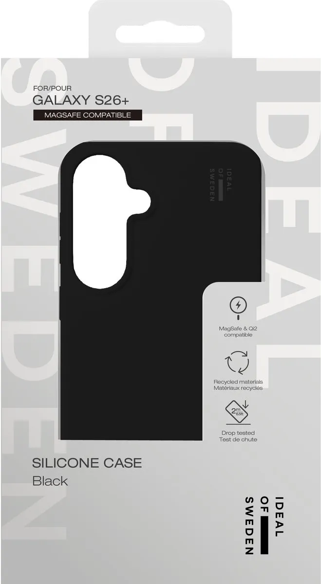 iDeal of Sweden Silicone Hoes Samsung Galaxy S26 Plus - Zwart - IDSICMS-S26E-01