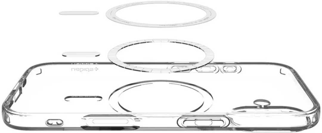 Spigen Liquid Crystal MagSafe Hoesje iPhone 17 - Transparant - 1 Pasje - Zwart