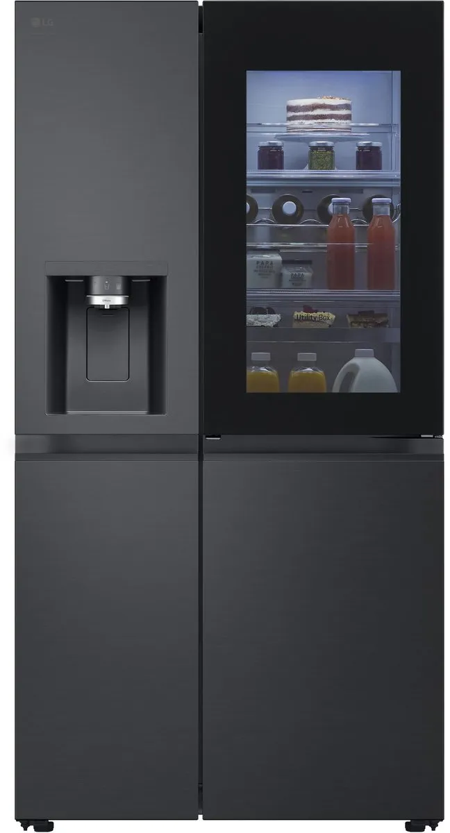 LG InstaView GSXE90EVDD Vrijstaande Koelkast 628L - Zwart