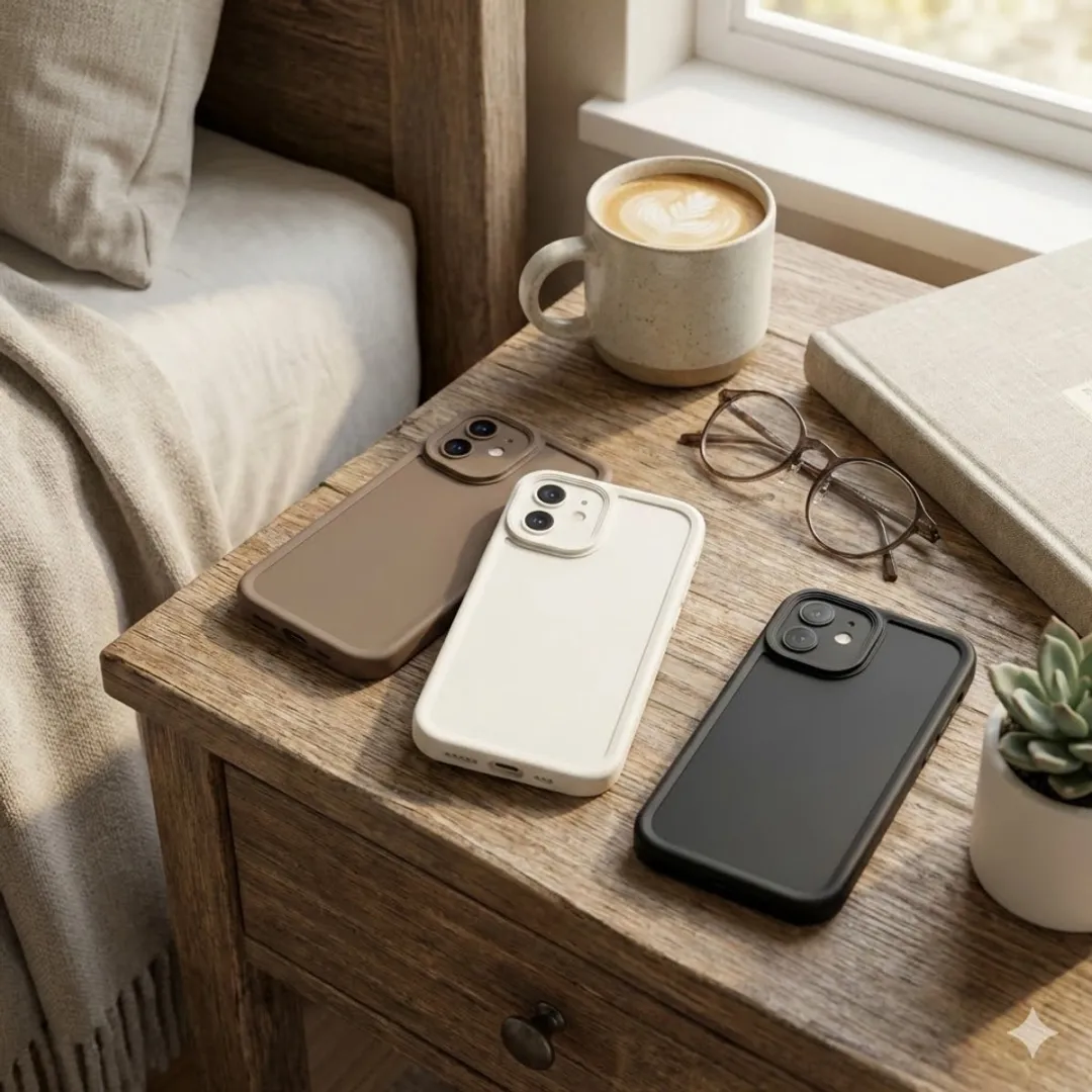 NUVEX iPhone 17 Air Hoesje - 3 Stuks - Zwart/Beige/Bruin