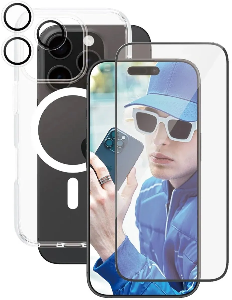 PanzerGlass Beschermingspakket iPhone 16 Pro 3-in-1 - Transparant