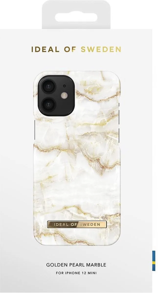 iDeal of Sweden iPhone 12 Mini Hoesje - Golden Pearl Marble - afbeelding 6 van 6
