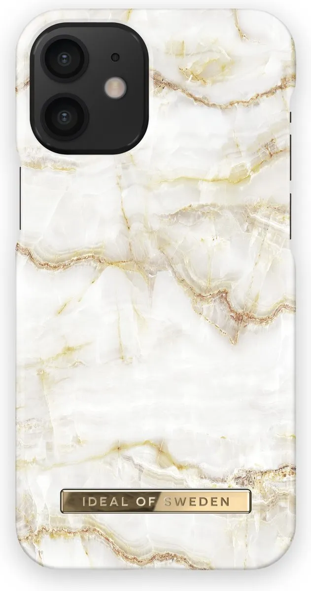 iDeal of Sweden iPhone 12 Mini Hoesje - Golden Pearl Marble - afbeelding 2 van 6