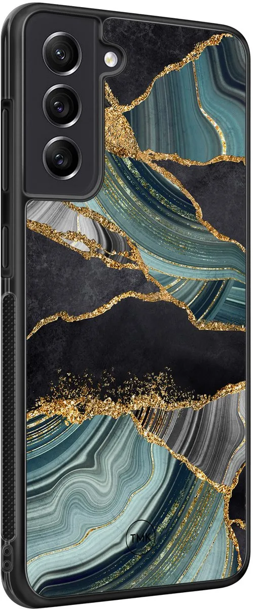 Casevibes S/S21FE/B/013 Hoesje Samsung Galaxy S21 FE - Marble Jade Stone