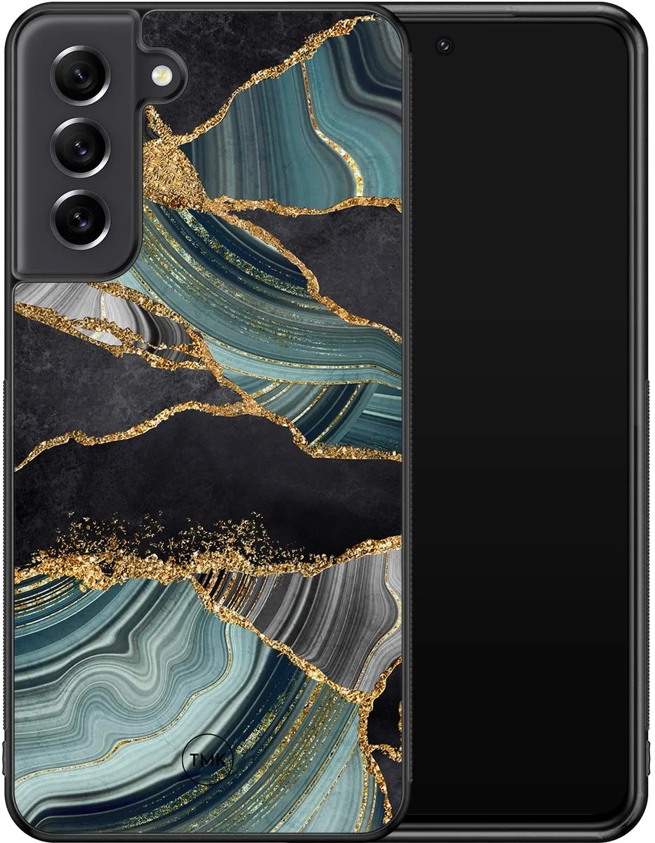Casevibes S/S21FE/B/013 Hoesje Samsung Galaxy S21 FE - Marble Jade Stone