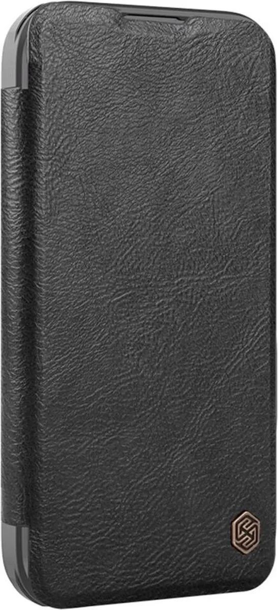 Nillkin Qin Prop Leather Case iPhone 16 Pro Max - 2 Pasjes - Zwart