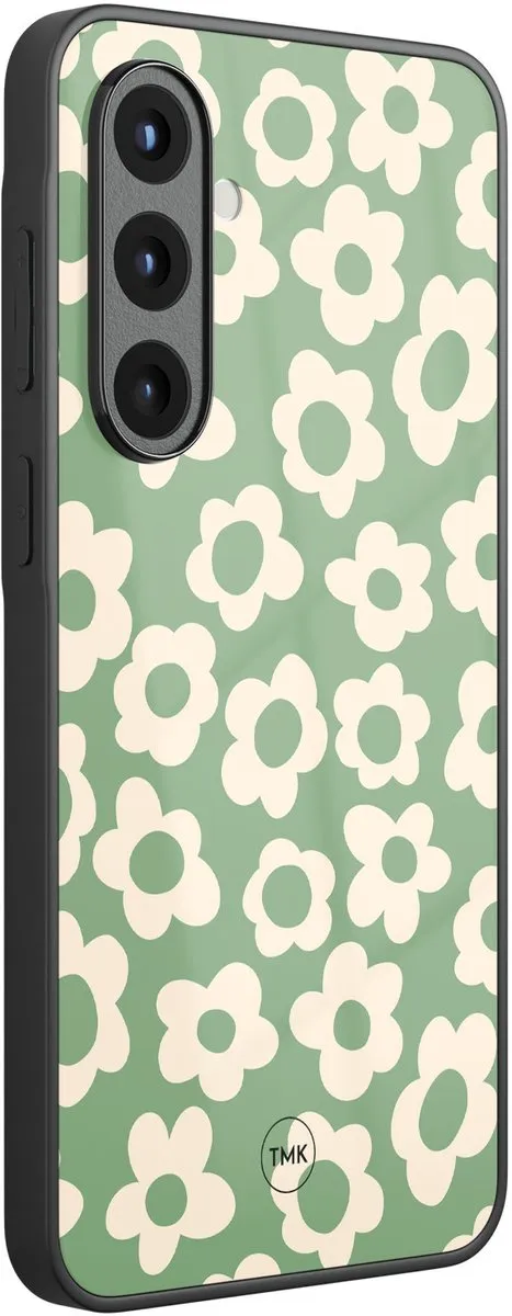 Casevibes Hoesje Samsung Galaxy A56 Retro Cute Flowers Groen