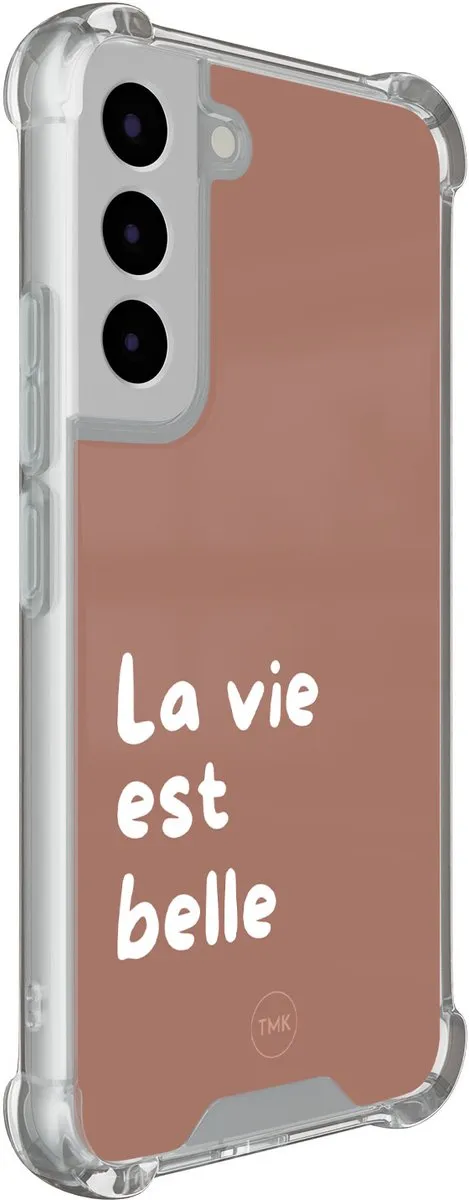 Casevibes Shockproof Hoesje Samsung Galaxy S22 - Bruin
