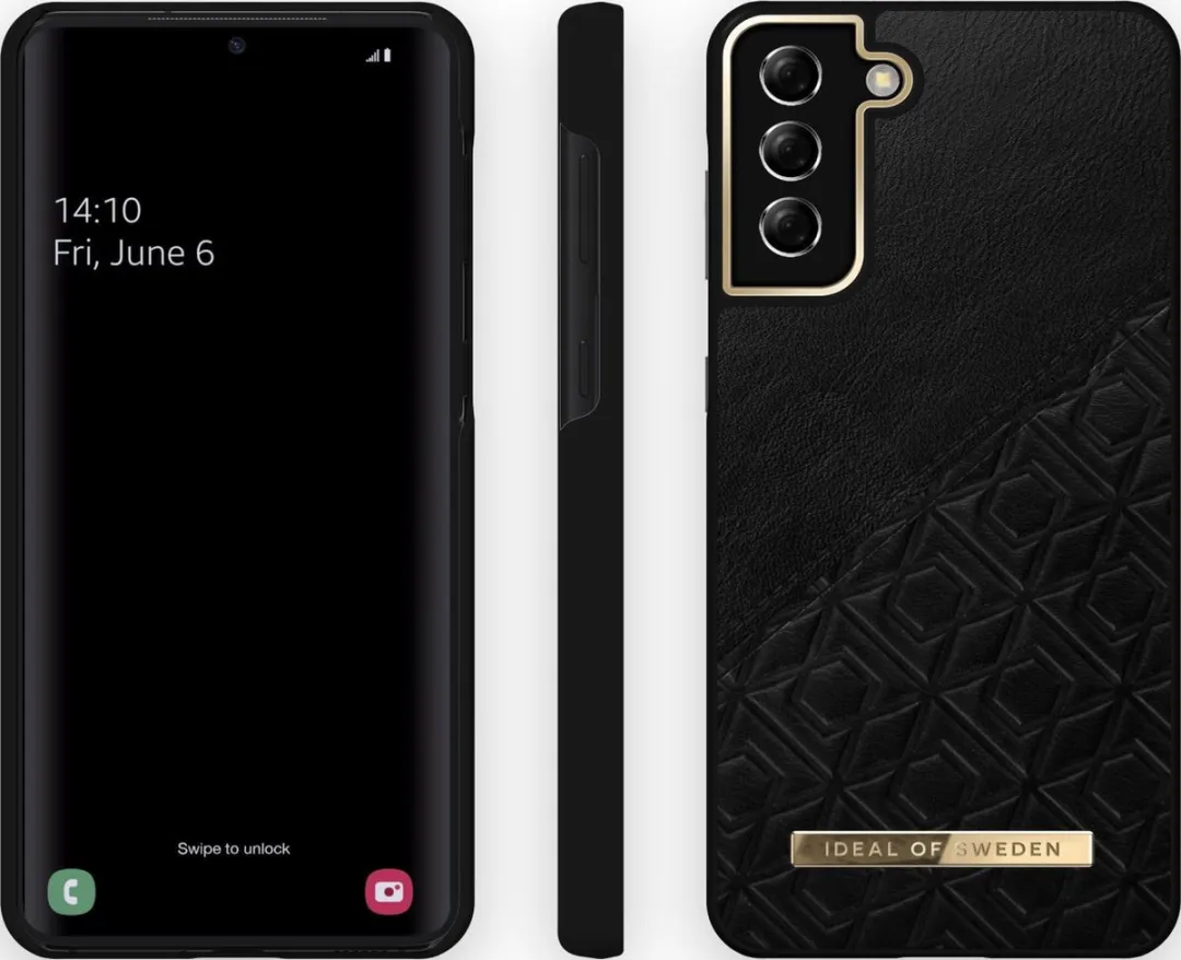 iDeal of Sweden Fashion Case Atelier Galaxy S21+ Embossed Black - afbeelding 2 van 3