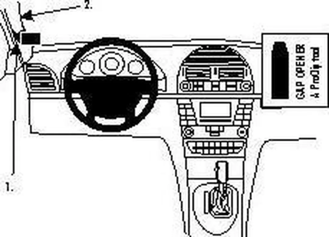 Brodit ProClip 804136 Mercedes E-Klasse 2002-2009 Houder - Links - Zwart - afbeelding 2 van 2