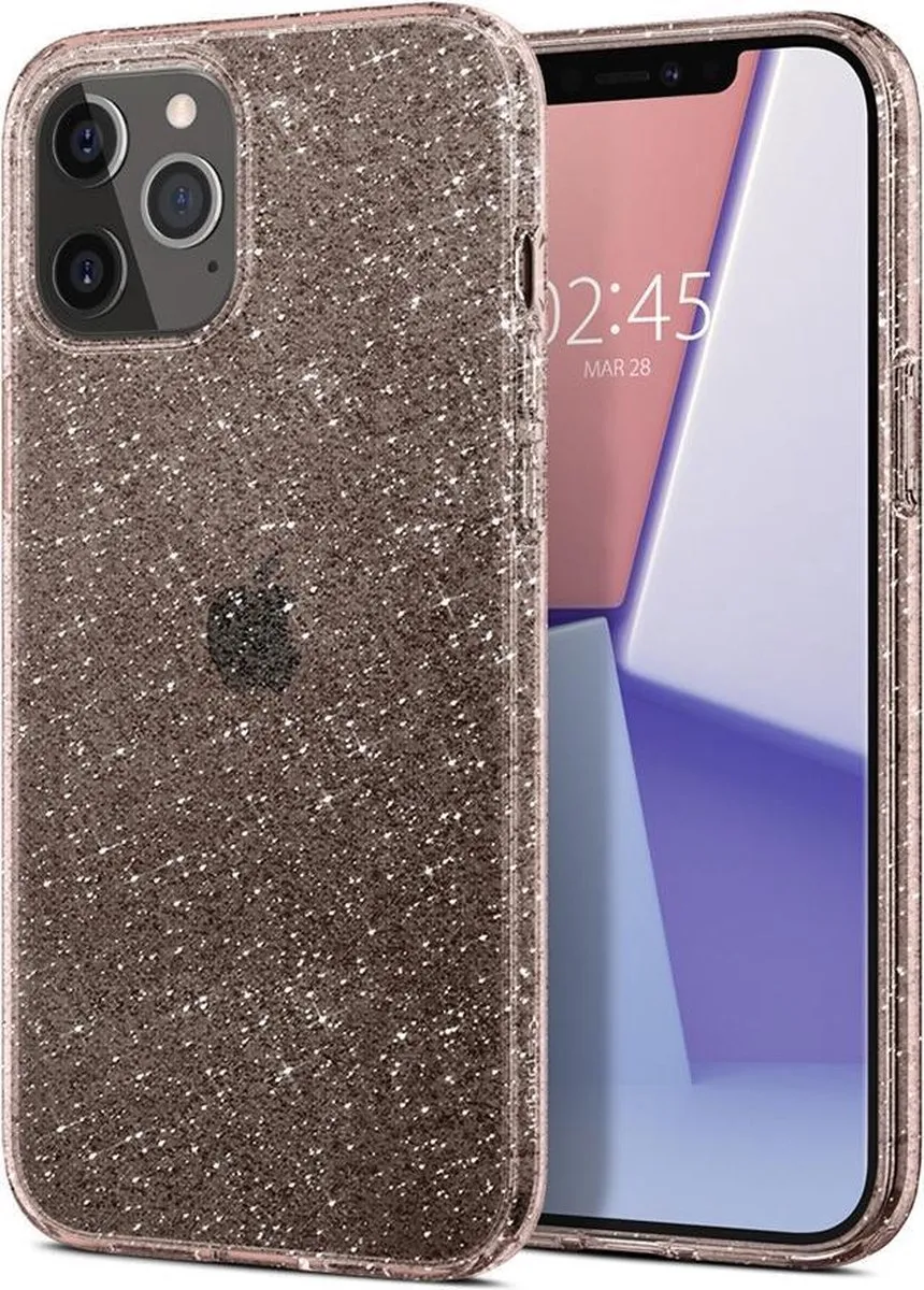 Spigen iPhone 12 Hoesje Liquid Crystal Glitter Roze mpn-8809710756472