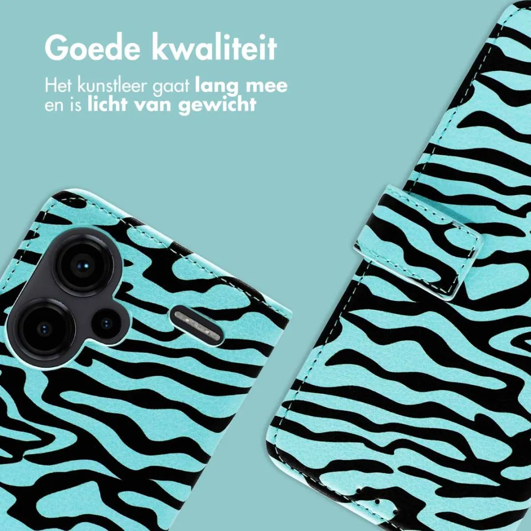 Imoshion Hoesje Xiaomi Redmi Note 13 Pro+ - Black Blue Stripes