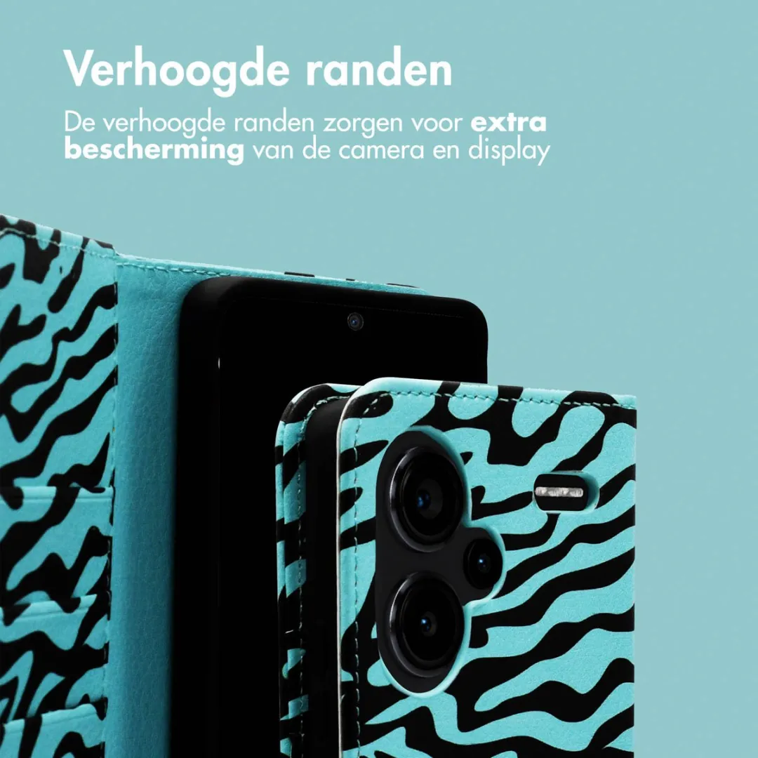 Imoshion Hoesje Xiaomi Redmi Note 13 Pro+ - Black Blue Stripes - afbeelding 6 van 6