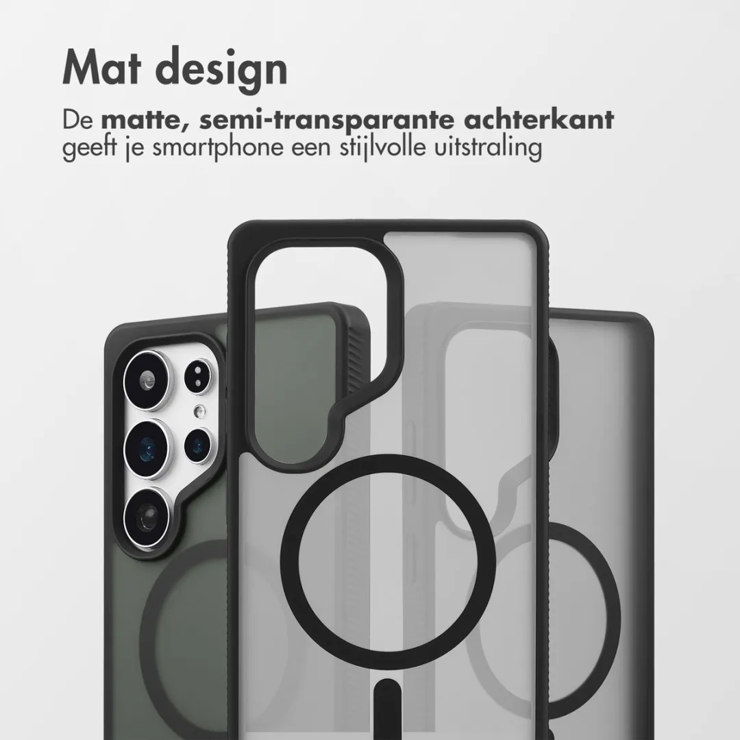 Accezz Hoesje Samsung Galaxy S25 Ultra Frosted - Zwart