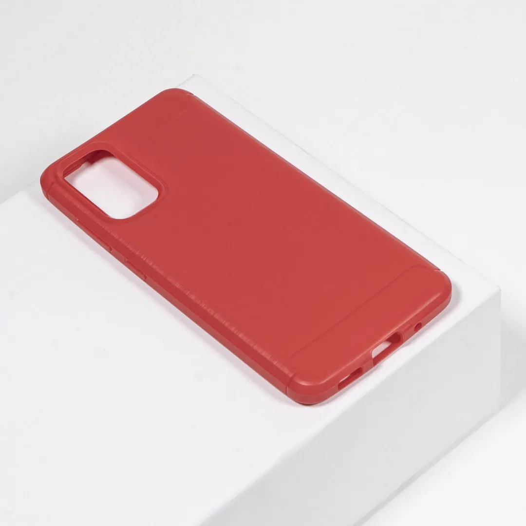 BMAX Carbon Hoesje Samsung Galaxy S20 Plus - Rood - BMAX612622262