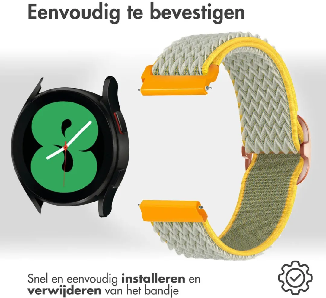 Imoshion Elastisch Nylonbandje 20mm - Smartwatch - Groen