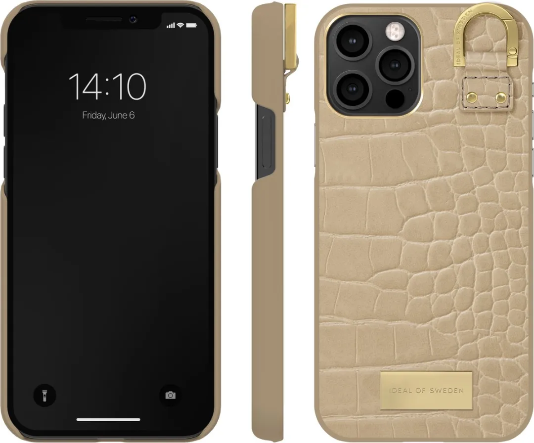 iDeal of Sweden Atelier iPhone 12/12 Pro Hoes - Warm Beige Croco