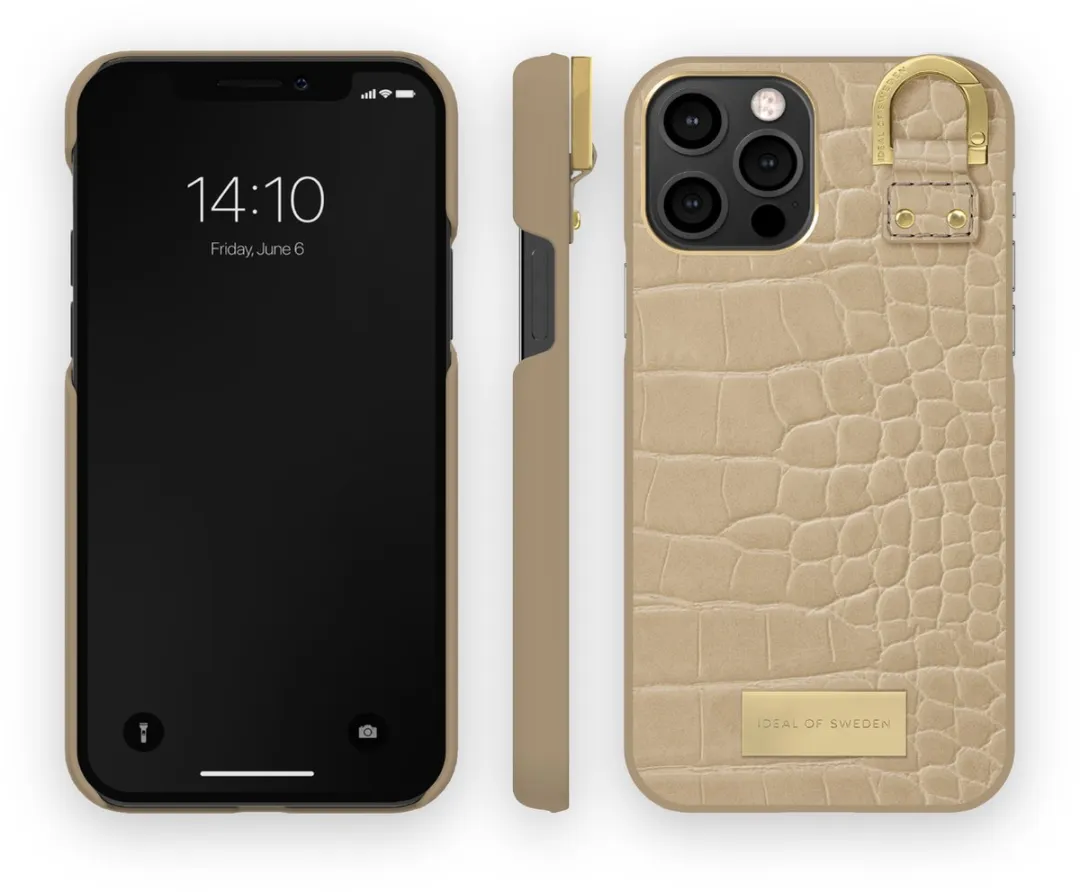 iDeal of Sweden Atelier iPhone 12/12 Pro Hoes - Warm Beige Croco