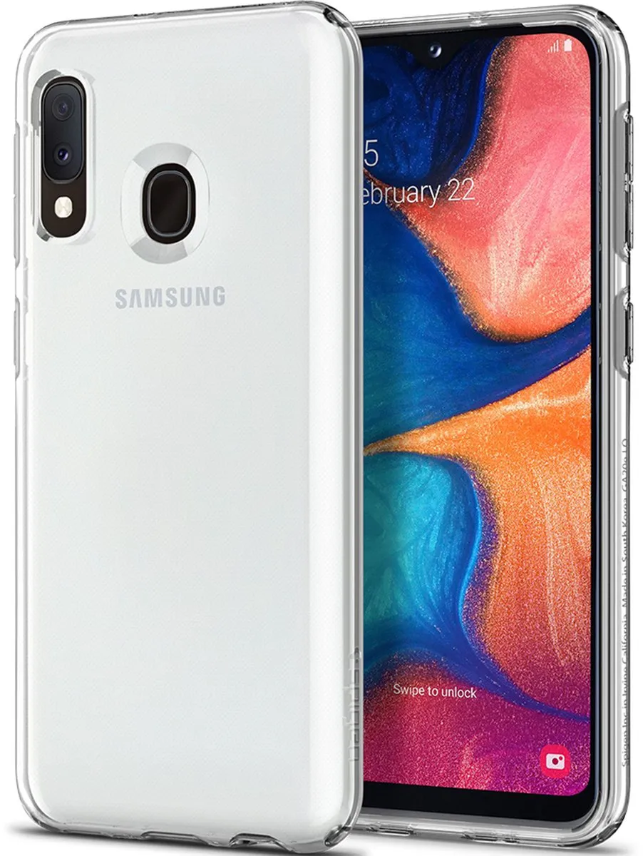 Spigen Liquid Crystal Hoesje A20E - Zwart - 8809671012570