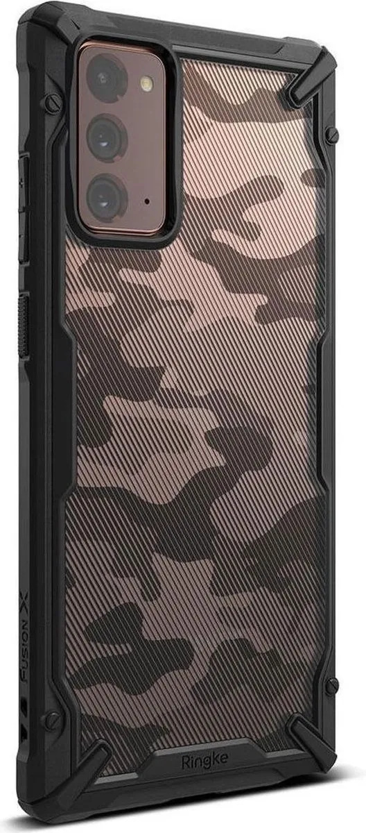 Ringke Fusion X Hoesje Samsung Galaxy Note20 - Camo Zwart