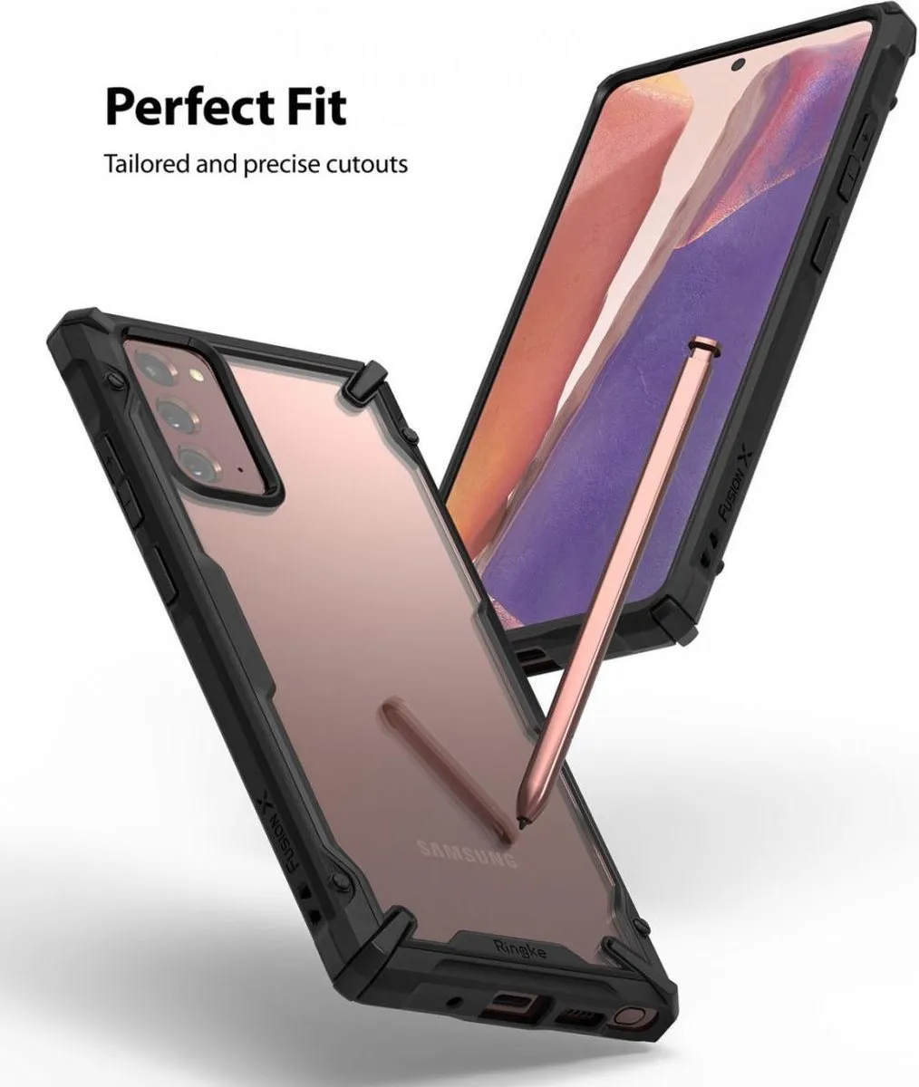 Ringke Fusion X Hoesje Samsung Galaxy Note20 - Camo Zwart