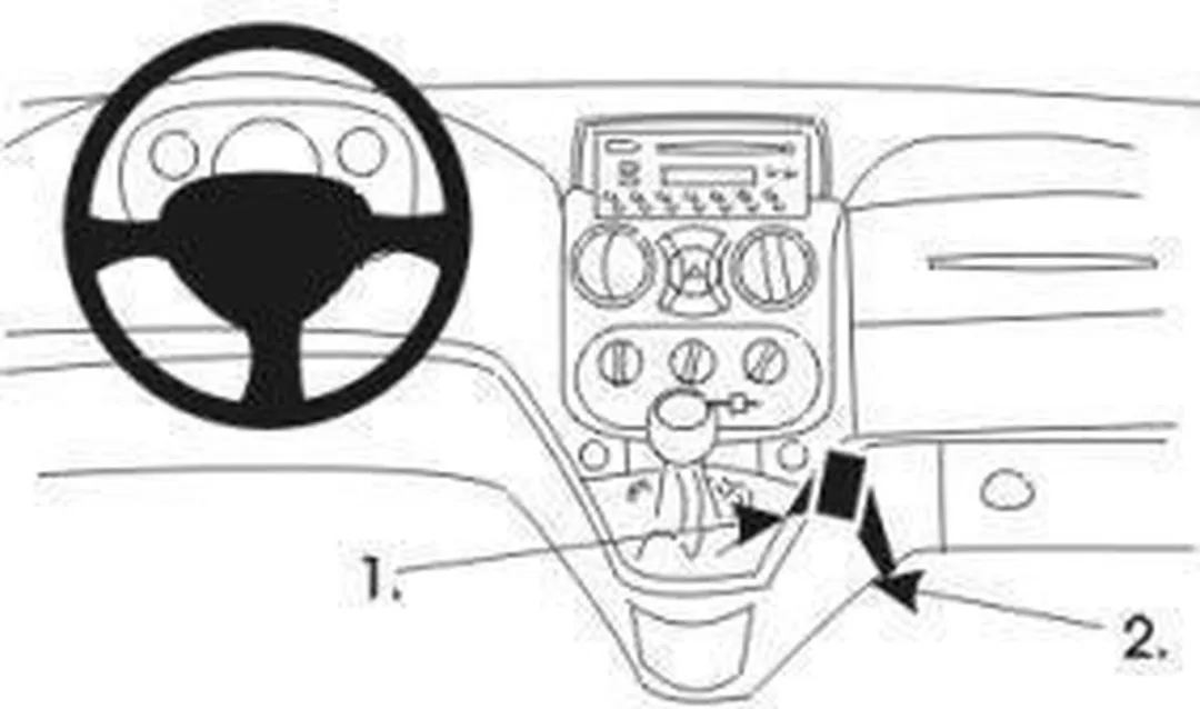 Brodit ProClip 852931 Houder Fiat Doblò 2001-2009 - Zwart