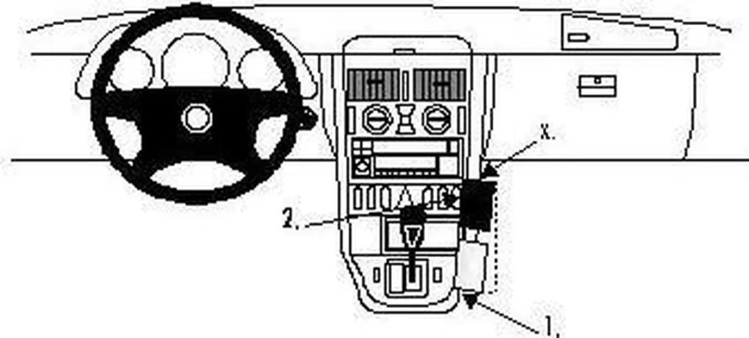 Brodit ProClip Angled Mount 852495 Mercedes SLK 1997-2004 - Zwart - afbeelding 6 van 6