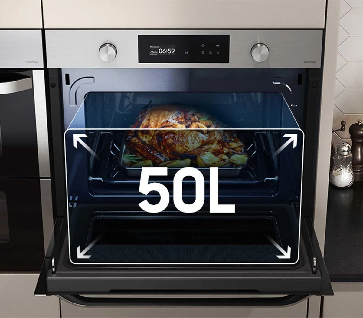 Samsung NQ50A6539 Inbouwoven 50L - Zwart