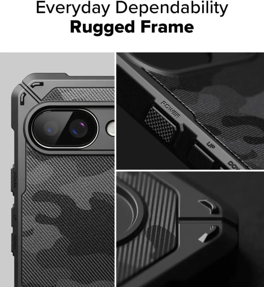 Ringke Rugged Gear Hoesje Pixel 9a - Camo Zwart