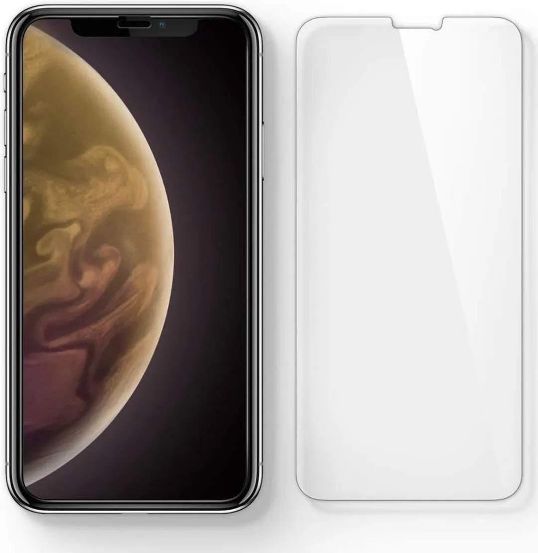 Spigen Glass+ Frame iPhone XR Schermbeschermer 064GL24818 - Transparant - afbeelding 6 van 6