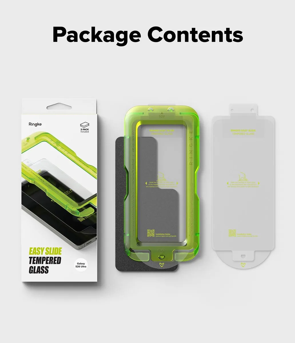 Ringke Screenprotector Samsung Galaxy S26 Ultra 2-Pack - 9H Tempered Glass - afbeelding 6 van 6