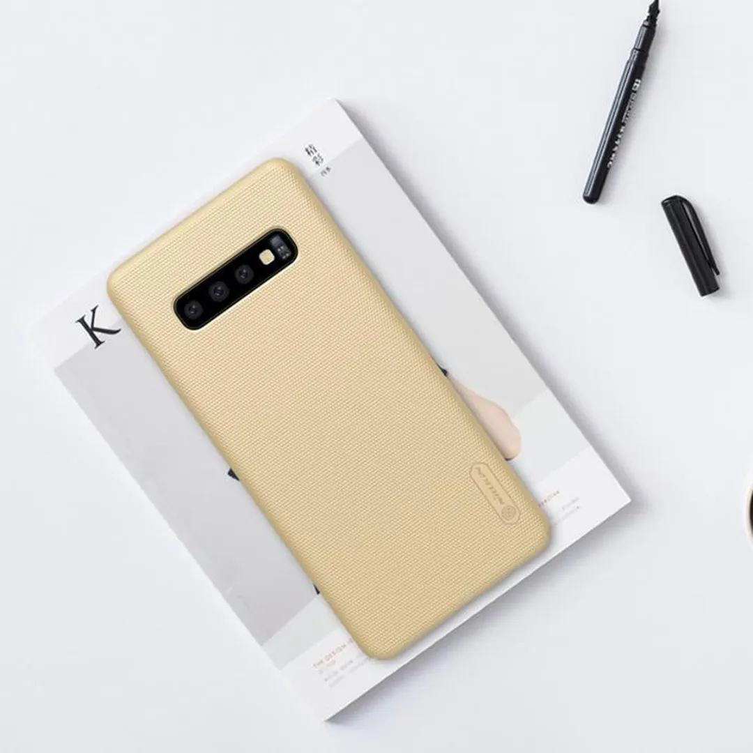 Nillkin Frosted Shield Hoesje Samsung Galaxy S10 G973 - Goud - afbeelding 4 van 4