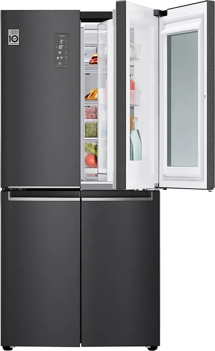 LG InstaView GMQ844MC5E Amerikaanse Koelkast 570L - Zwart