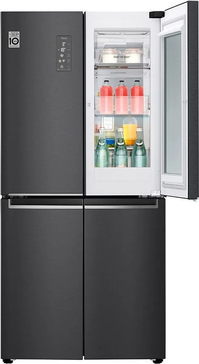 LG InstaView GMQ844MC5E Amerikaanse Koelkast 570L - Zwart