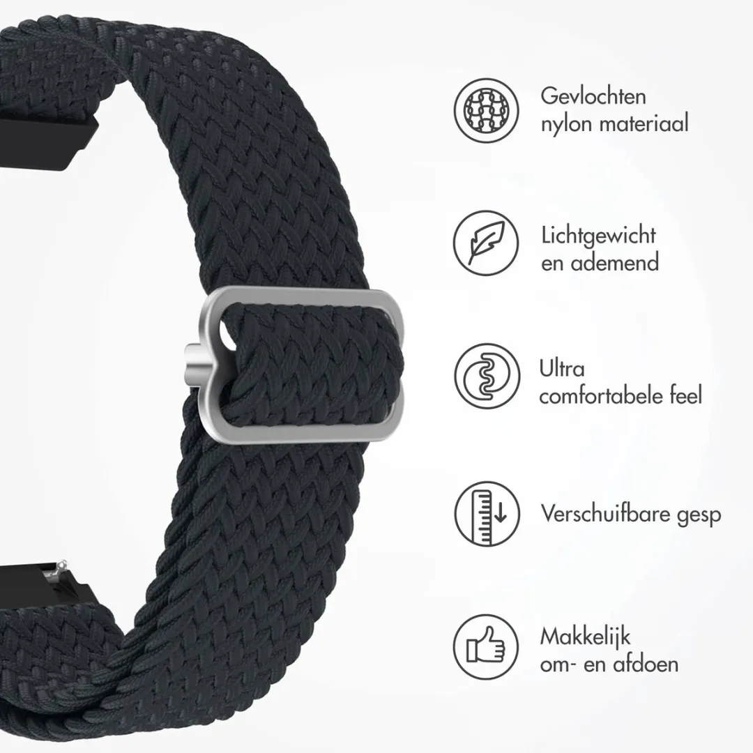 Imoshion Nylon Geweven Bandje 20mm - Donkergrijs