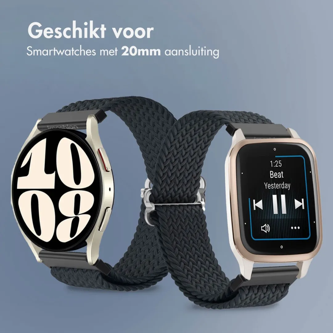 Imoshion Nylon Geweven Bandje 20mm - Donkergrijs