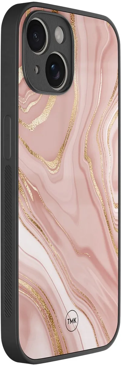 Casevibes iPhone 14 Hoesje Rose Marble - Roze
