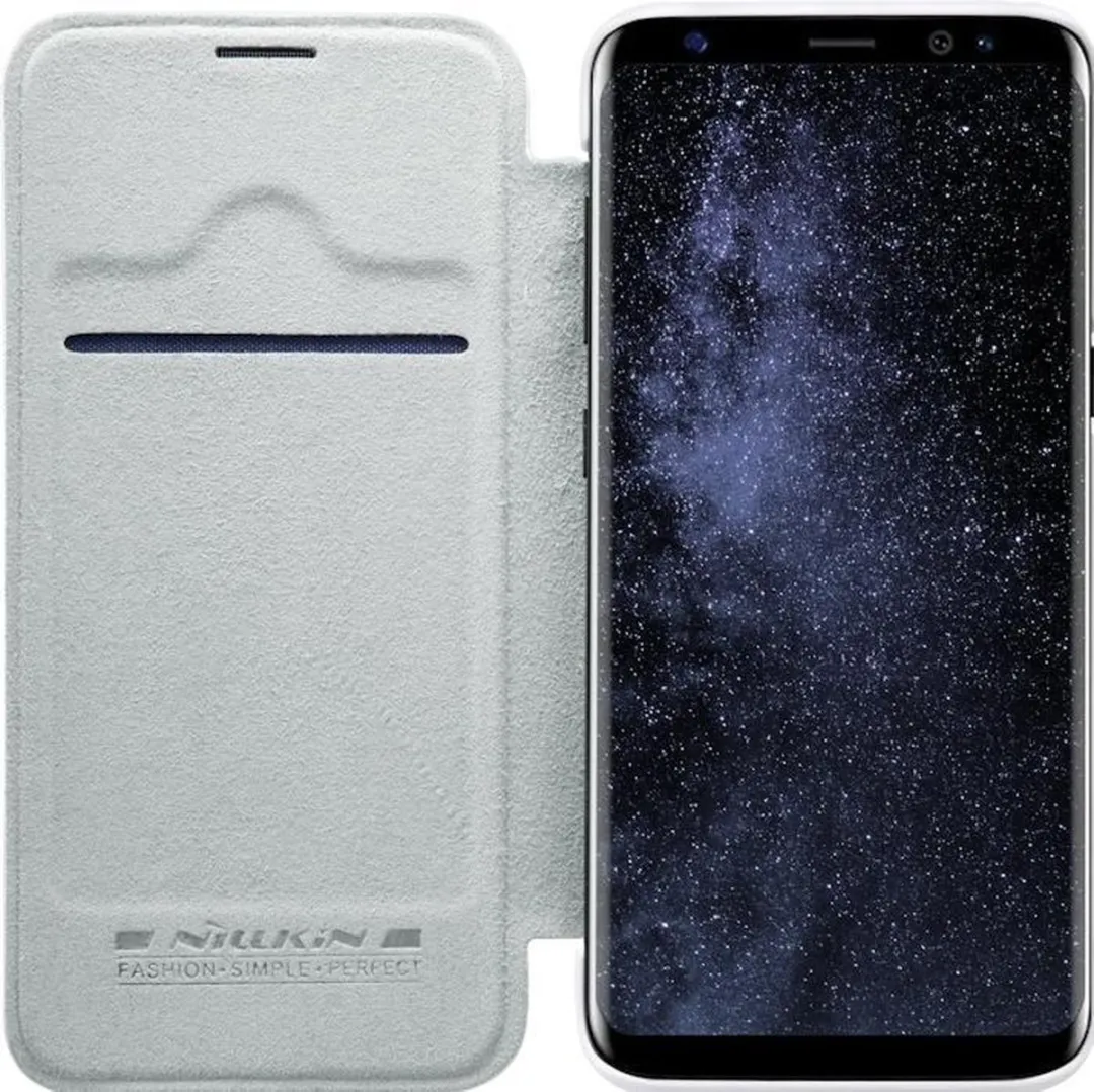 Nillkin Qin Slim Leather Book Case Samsung Galaxy S8 - Wit - afbeelding 3 van 6