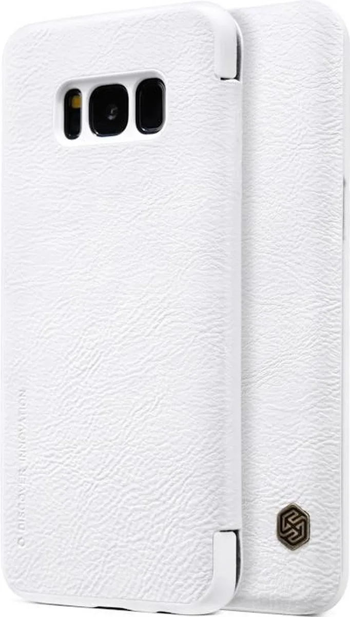 Nillkin Qin Slim Leather Book Case Samsung Galaxy S8 - Wit - afbeelding 5 van 6