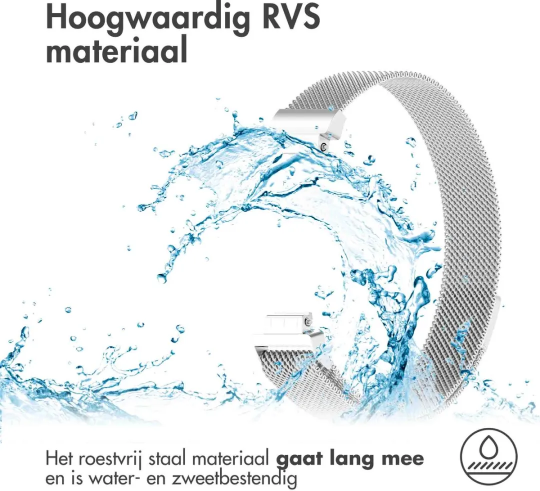 Imoshion Milanees Magnetisch Bandje Fitbit Inspire - Zilver