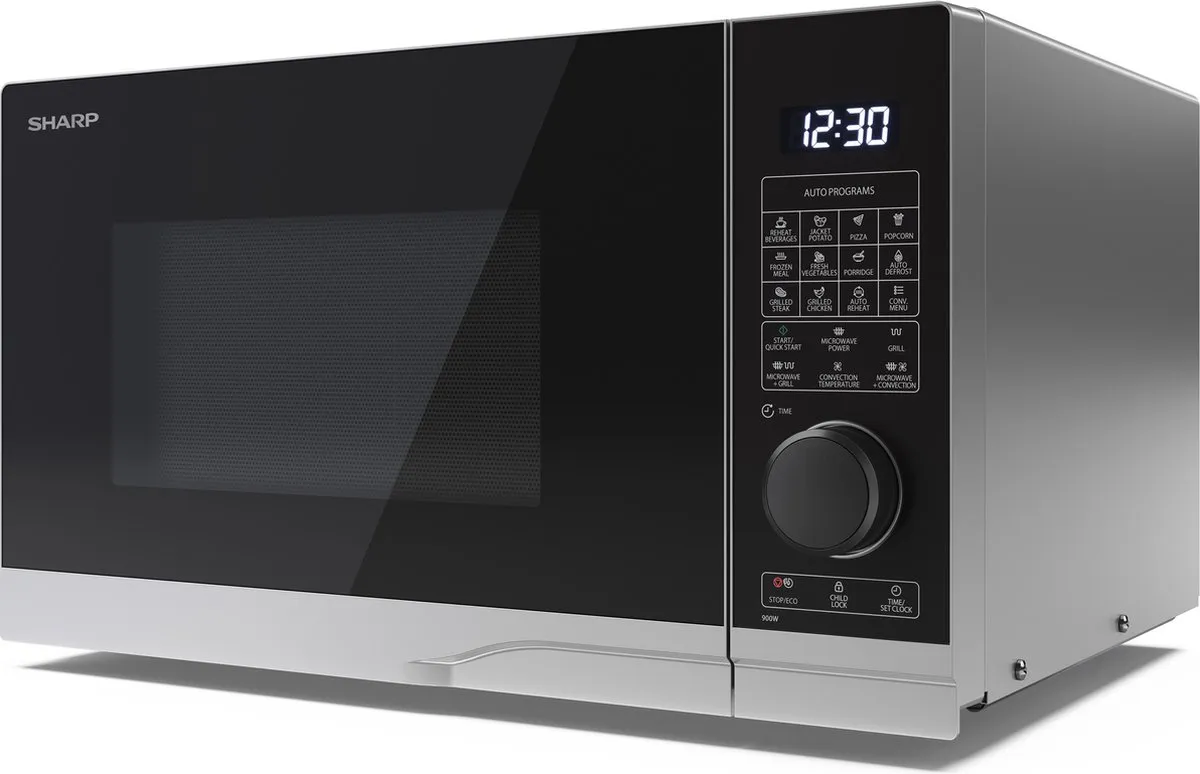 Sharp YC-PC254AE-S Combinemagnetron 900W 25L - Zilver