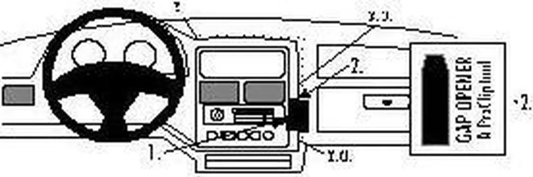 Brodit ProClip Peugeot 106 852309 - Zwart - afbeelding 6 van 6